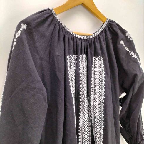 フリークスストア FREAKS STORE 23AW インド クロスステッチ 刺繍 ワンピース 綿麻生地 レディース FREE